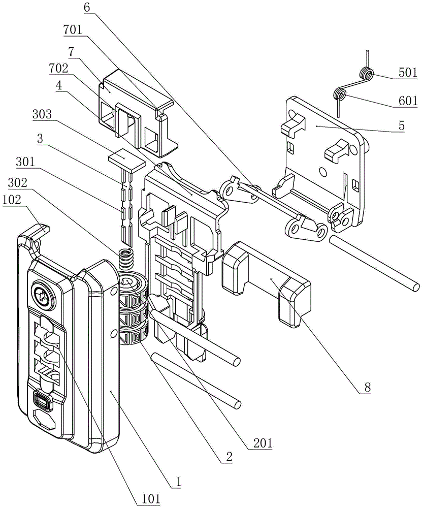 密码锁内部构造原理图图片