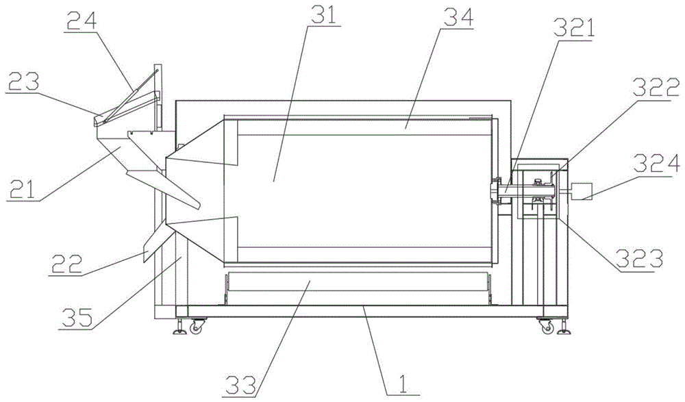 炒货机结构图图片