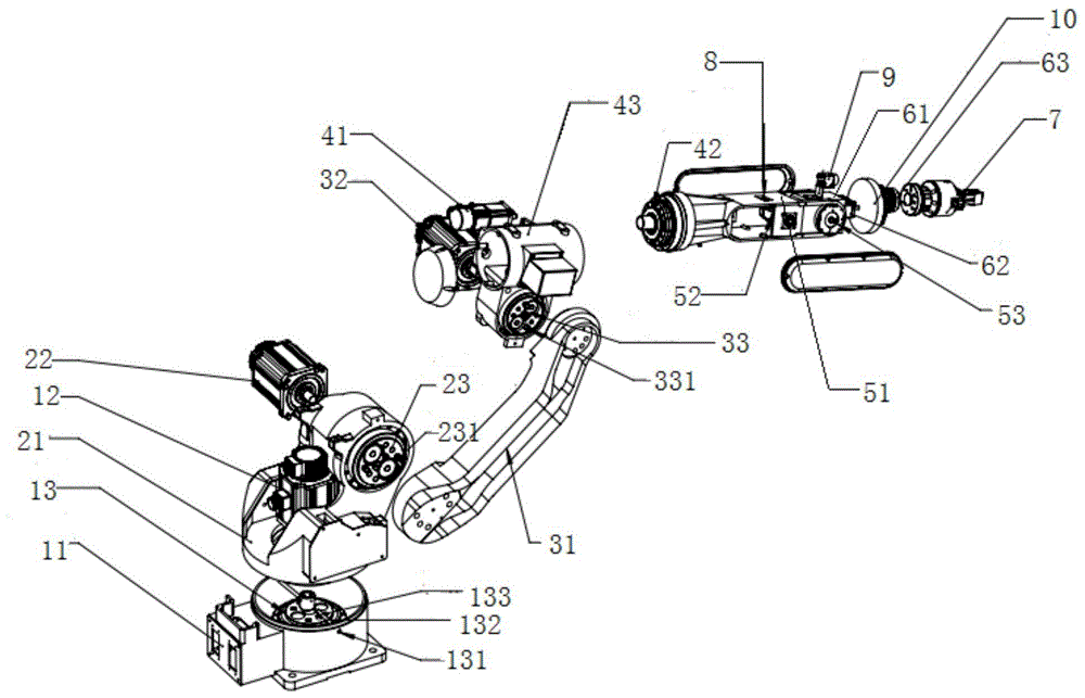 六轴机器人的结构简图图片