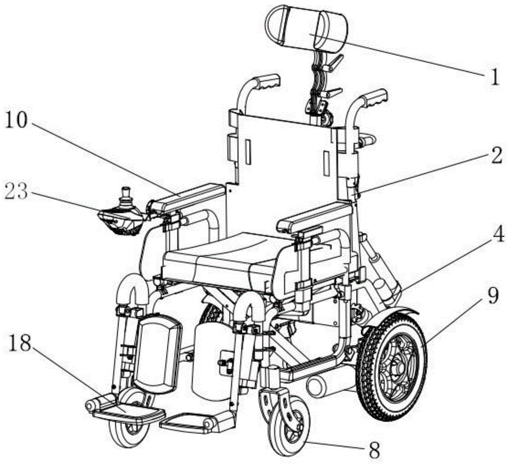 一种全自动可躺式折叠电动轮椅车的制作方法