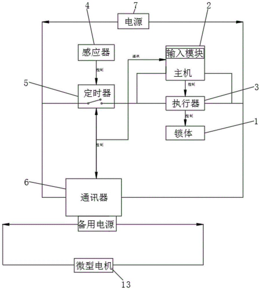 指纹锁电路原理图图片