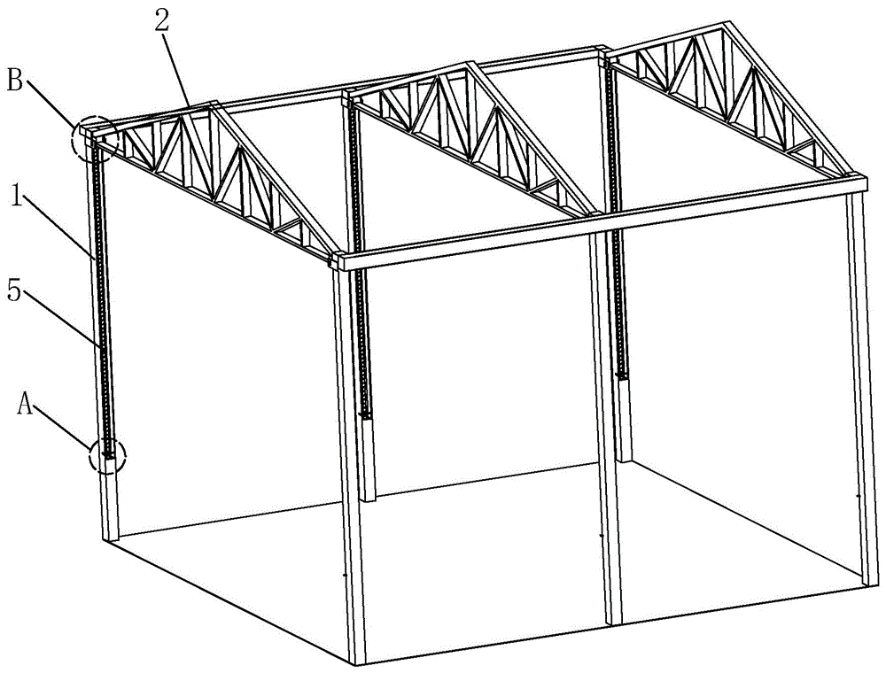 一种快速搭建的钢结构板房的制作方法