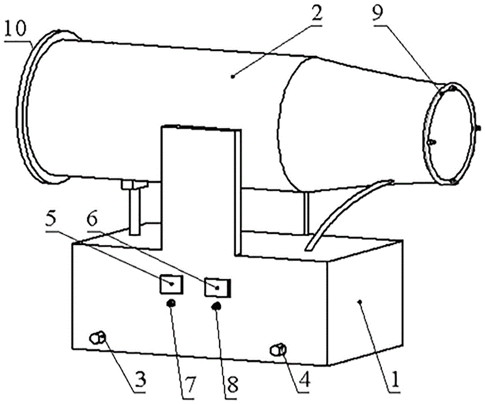一种煤矿井下用压缩空气风送式小型雾炮机的制作方法