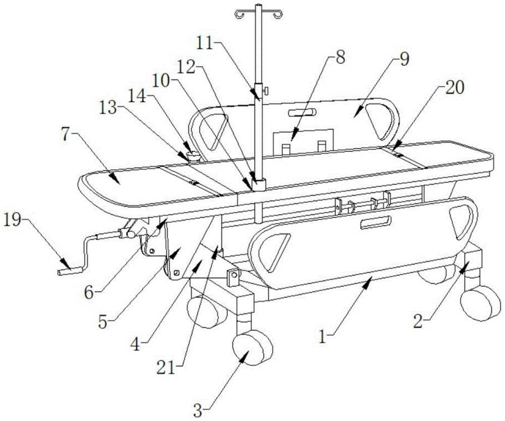 医用平车的结构图图片