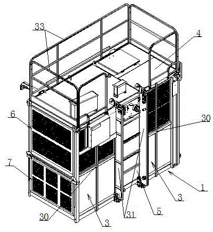 吊笼升降机的结构图图片