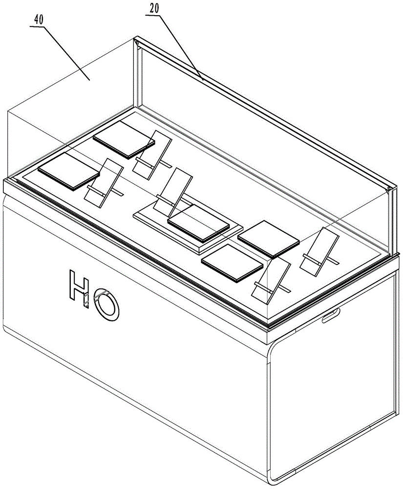 华为手机展示台手绘图片