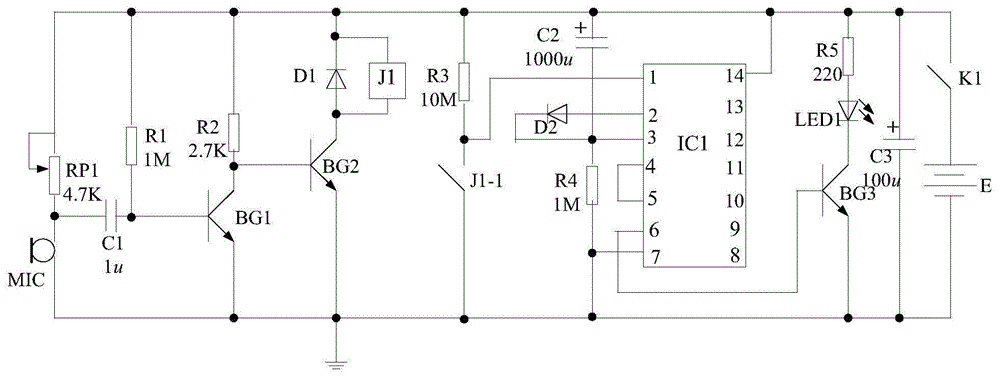 聲控小夜燈控制電路的製作方法