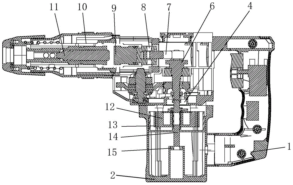 冲击电锤剖面图图片
