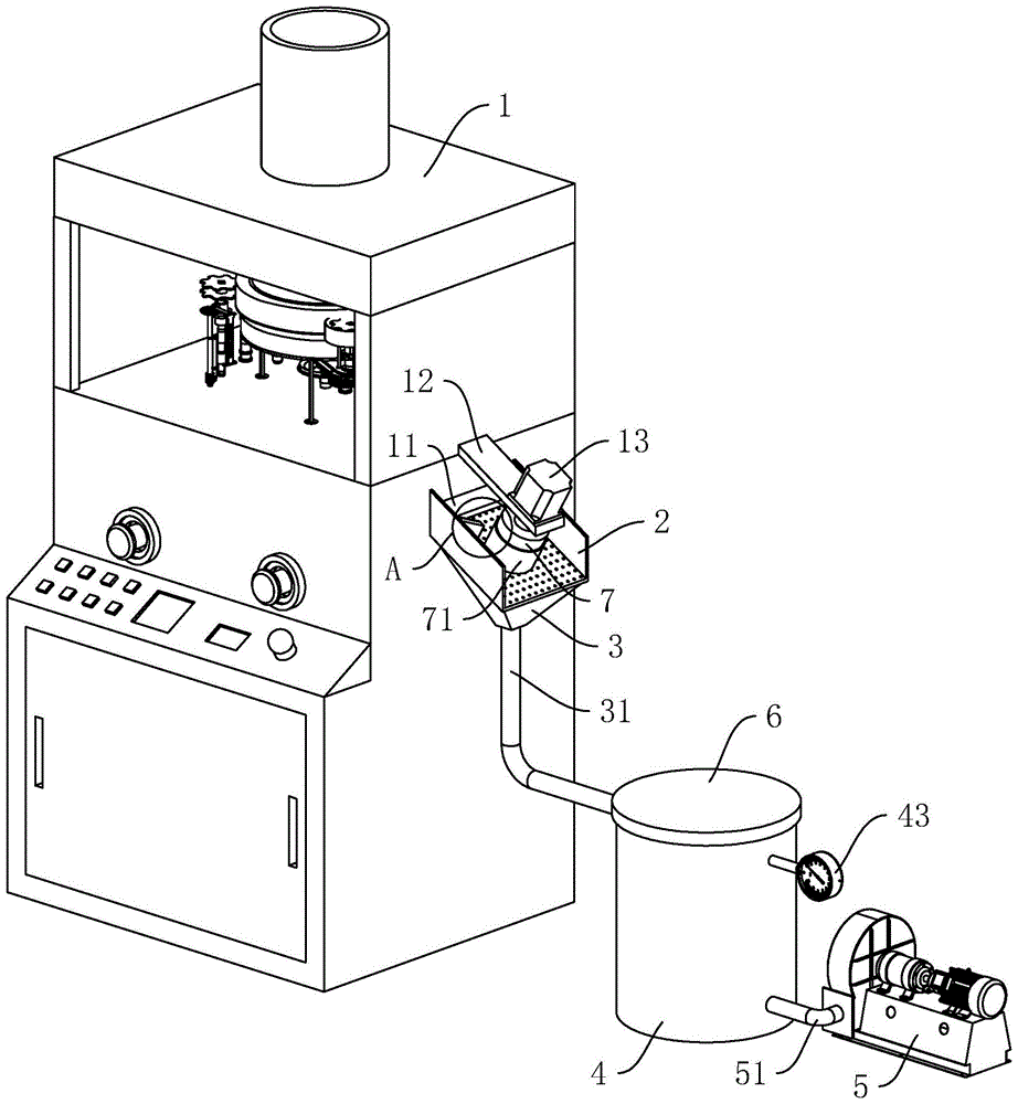 一種能夠除去壓片表面粉末的旋轉式壓片機的製作方法