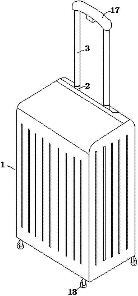 行李箱拉杆结构图图片