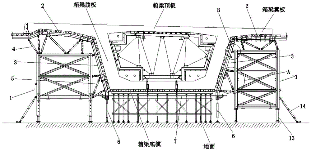 一种大型箱梁的外侧模板结构的制作方法