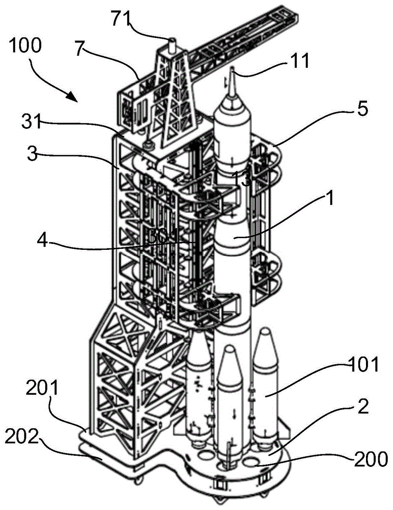 火箭发射台结构图解图片