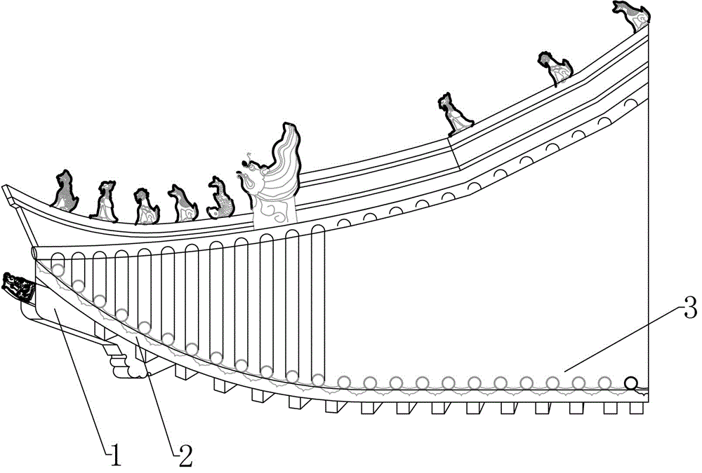 古代建筑飞檐画法图片