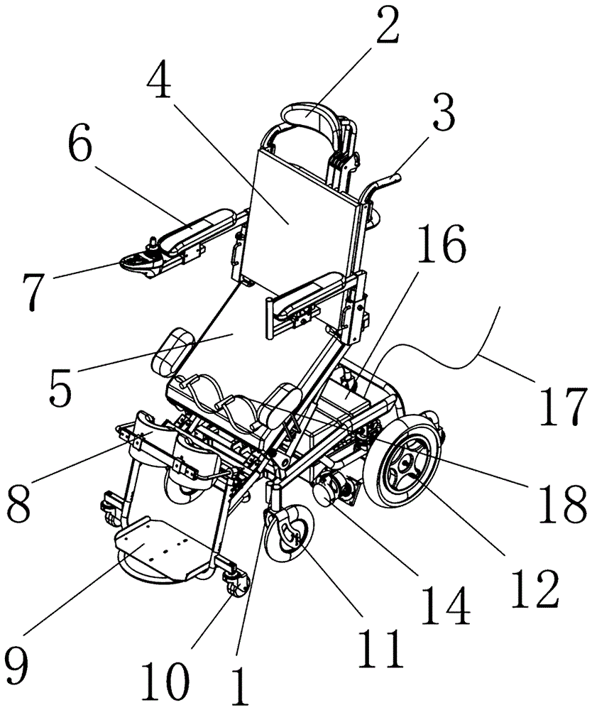 一种轻便型电动站立轮椅的制作方法