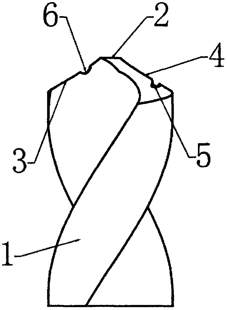 主切削刃圆周不对称分屑槽麻花钻的制作方法