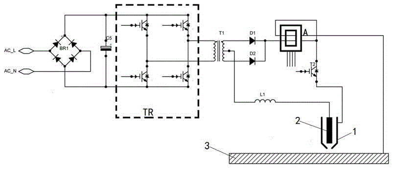 检测等离子切割机焊接电流和转移弧电流的电路的制作方法