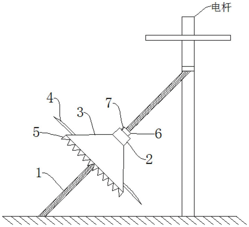 一种电杆拉线藤蔓蛇鼠攀爬阻止装置的制作方法