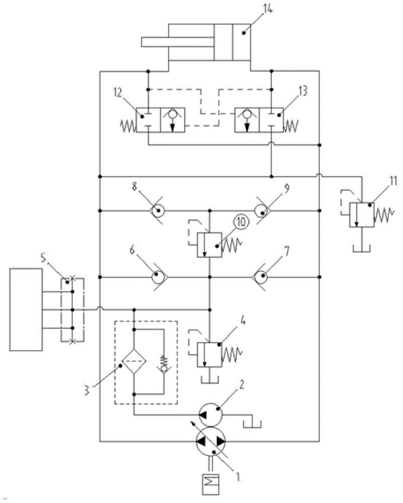 背景技术:差动缸控制回路作为基本液压控制回路是工程机械设备执行