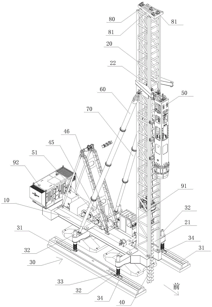 打桩机架构图片