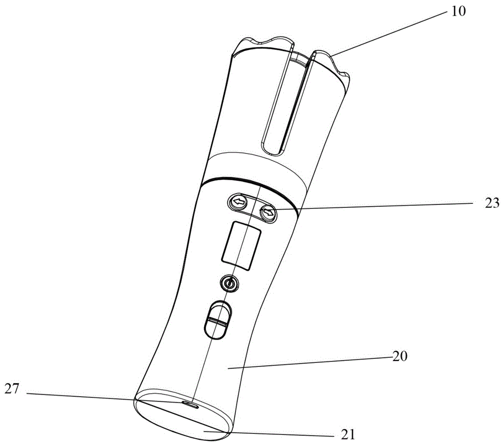 背景技术:卷发器是一种用来把头发烫卷的手持式电子产品,它的主要组成