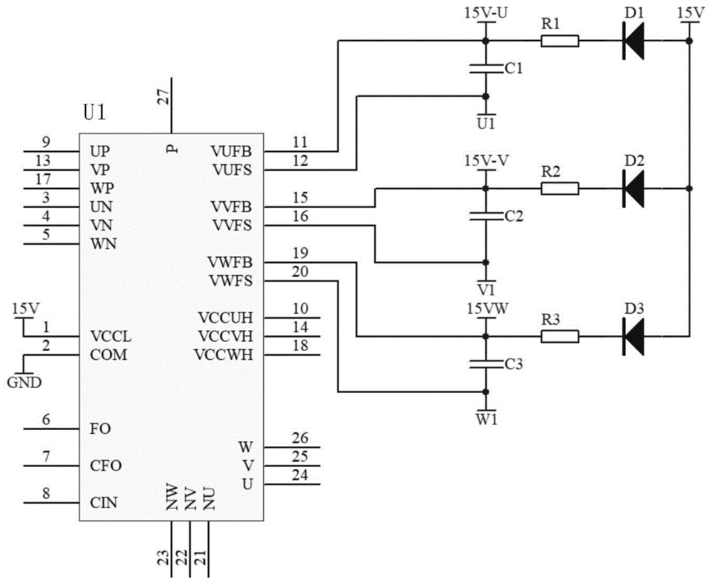 伺服ipm模块电源优化电路的制作方法