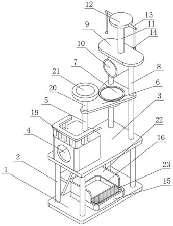 一种安装有猫砂盆的猫爬架的制作方法