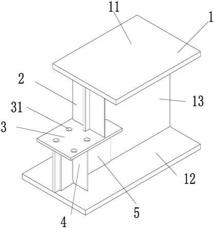 用加勁肋加強的抗剪短牛腿鋼樑的連接組件