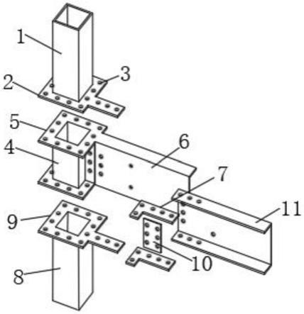 方钢与方钢连接节点图图片