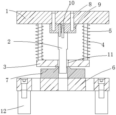 本實用新型涉及鍛件加工技術領域,具體為一種鍛件的切邊快換工裝.