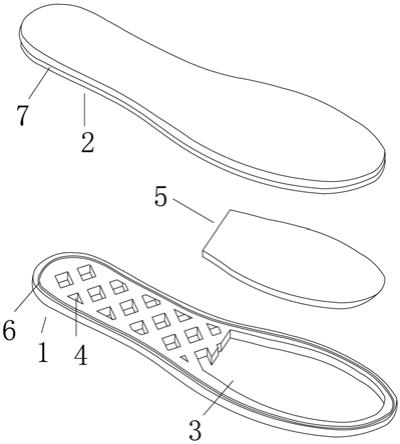 一种缓冲减震的防护鞋底的制作方法