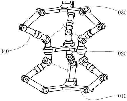 一种大工作空间转动副耦合并联机构
