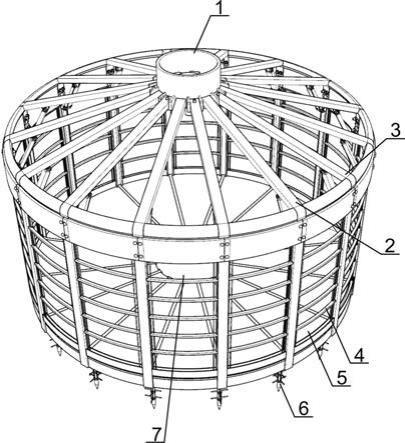 一种钢结构蒙古包骨架