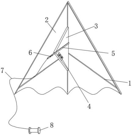 风筝骨架结构图图片