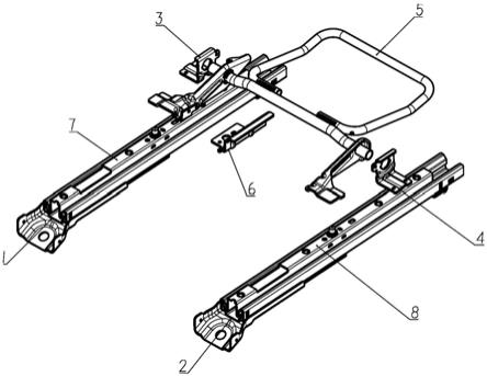 汽车座椅滑轨原理图解图片