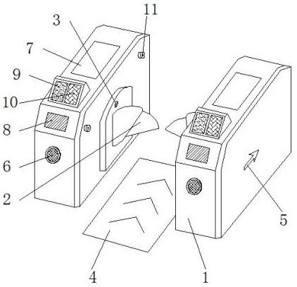 自动检票机结构示意图图片