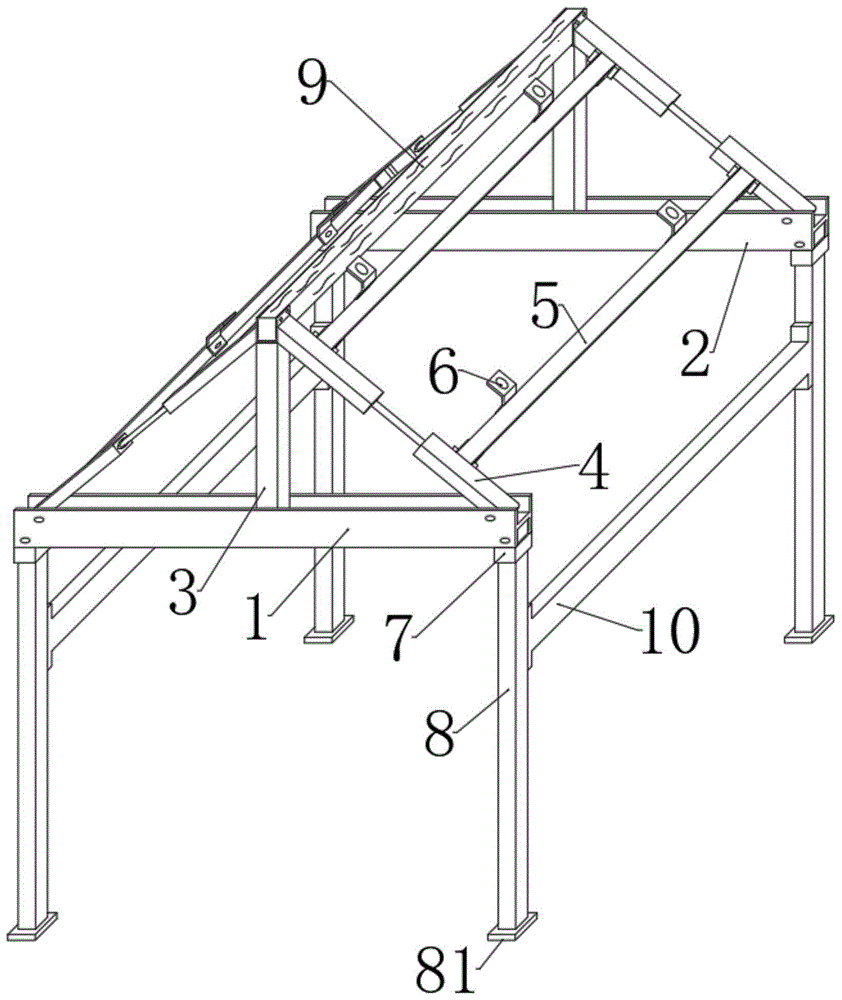 一种坡屋顶钢结构屋架的制作方法