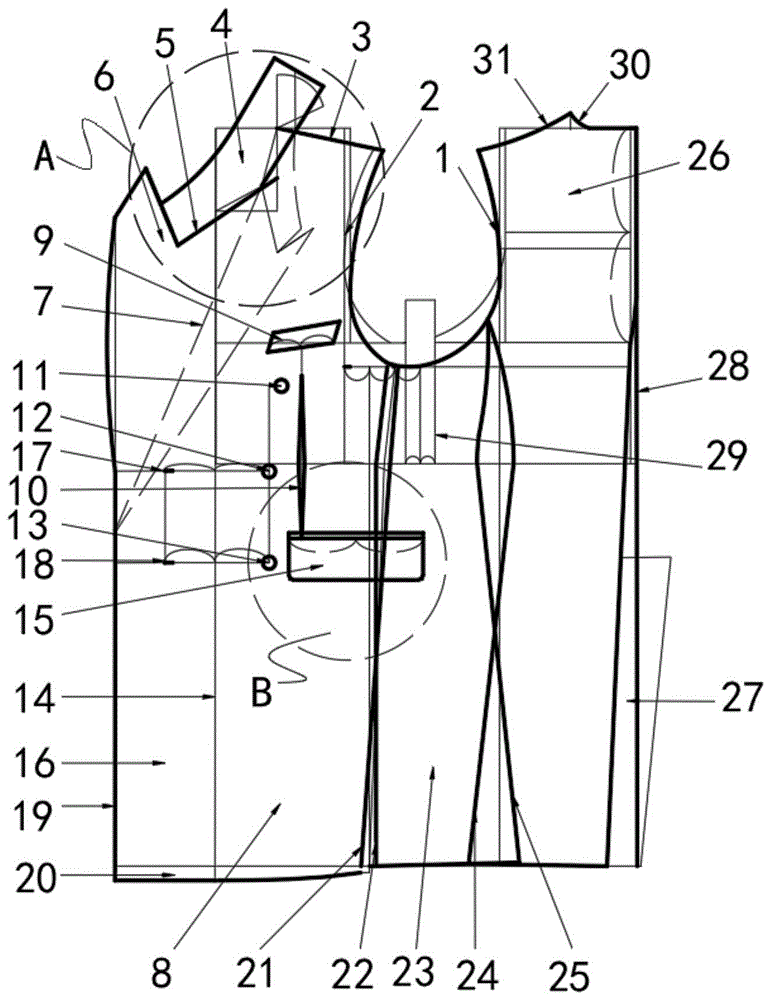 柴斯特大衣结构图图片