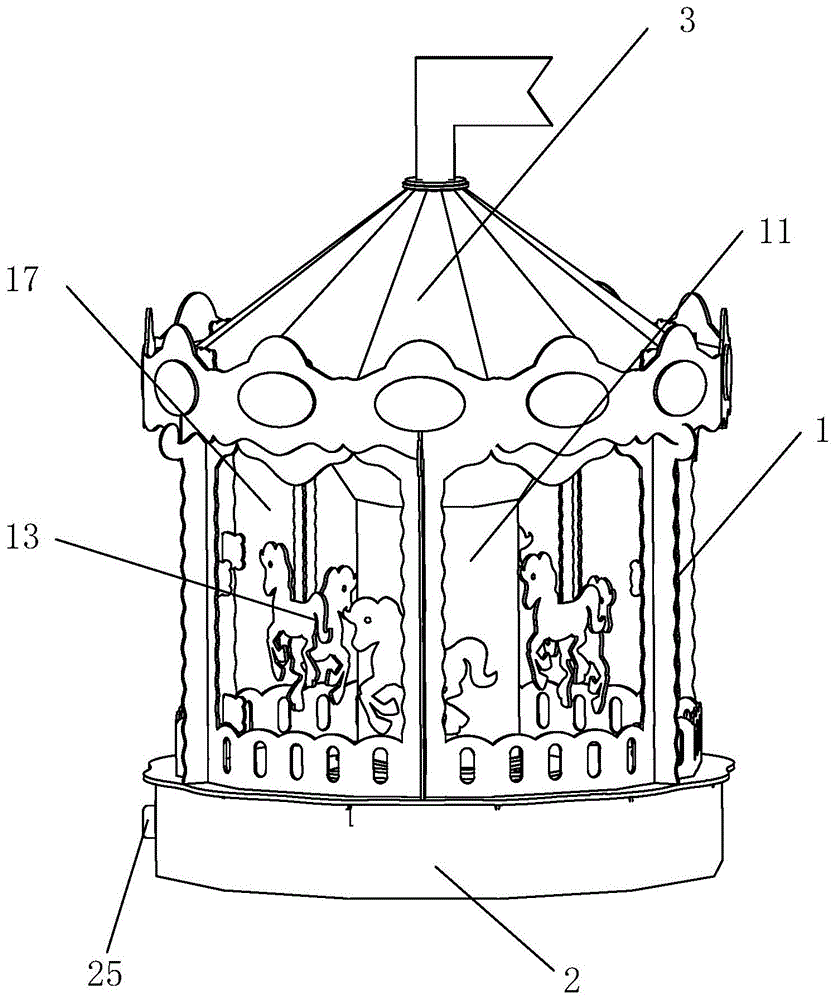 旋转木马原理示意图图片