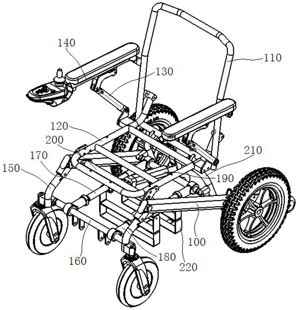 一种新型电动折叠轮椅的制作方法