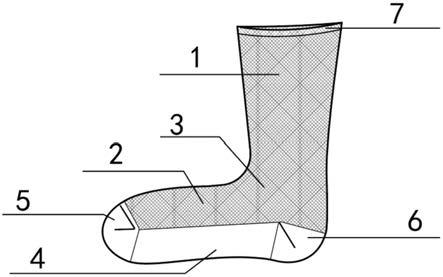 防勒双面结构孕产袜的制作方法