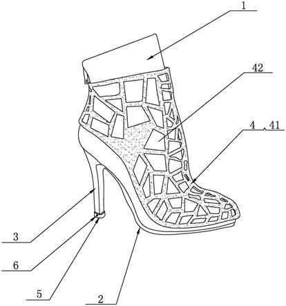 一種組合式高跟女鞋