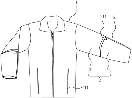 一種衣袖可拆分的運動服的製作方法