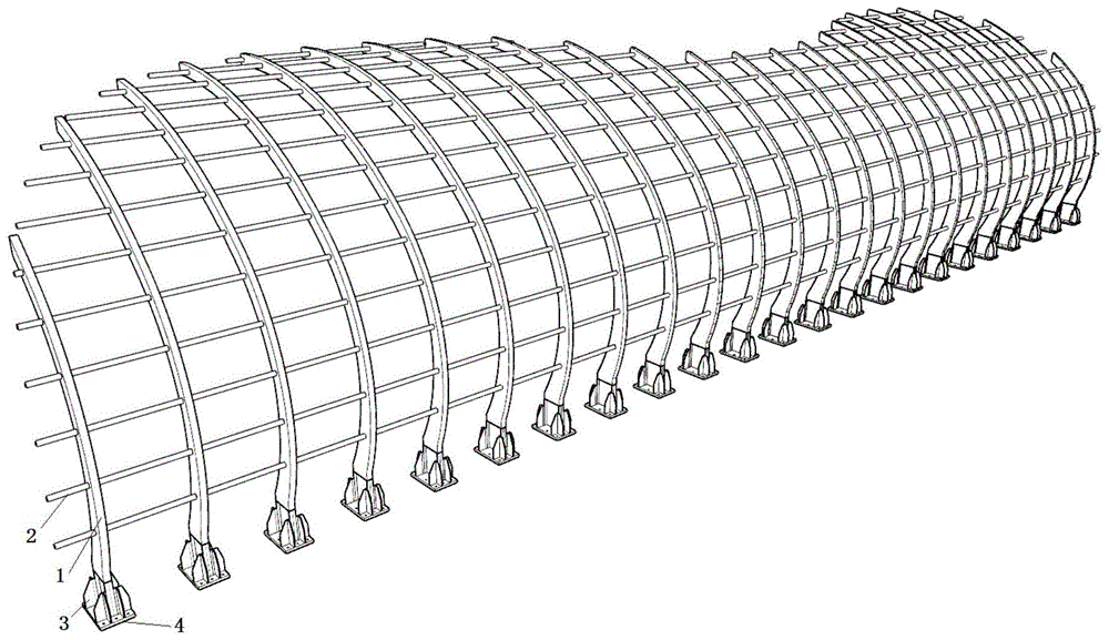 一種拱橋的景觀弧形鋼架結構的製作方法