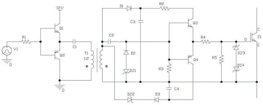 採用變壓器隔離帶負偏置任意佔空比的電源驅動裝置的製作方法