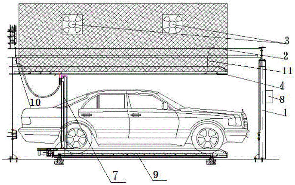 一种杠杆仓储式升降横移停车设备的制作方法