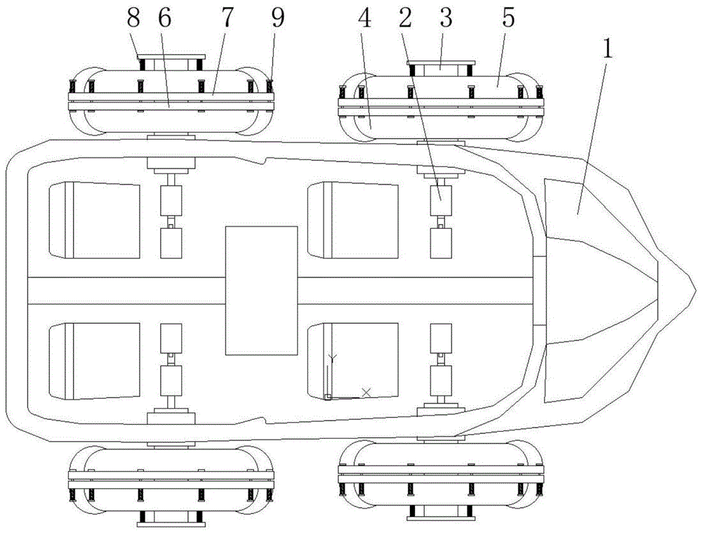 脚踏船的结构图片