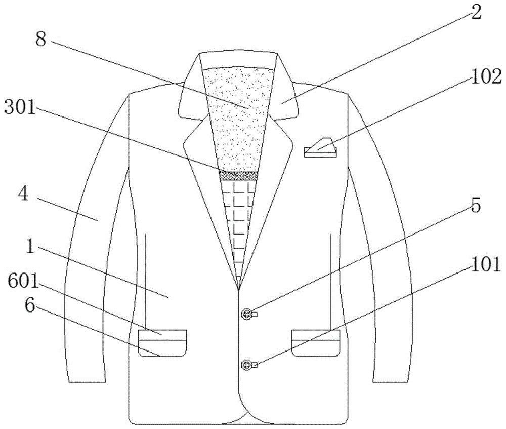 一种具有保暖结构的西服的制作方法