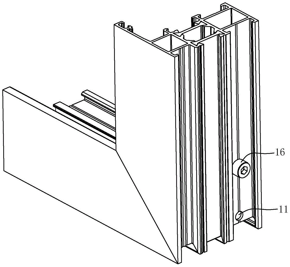 一種鋁合金門窗角碼連接結構的製作方法