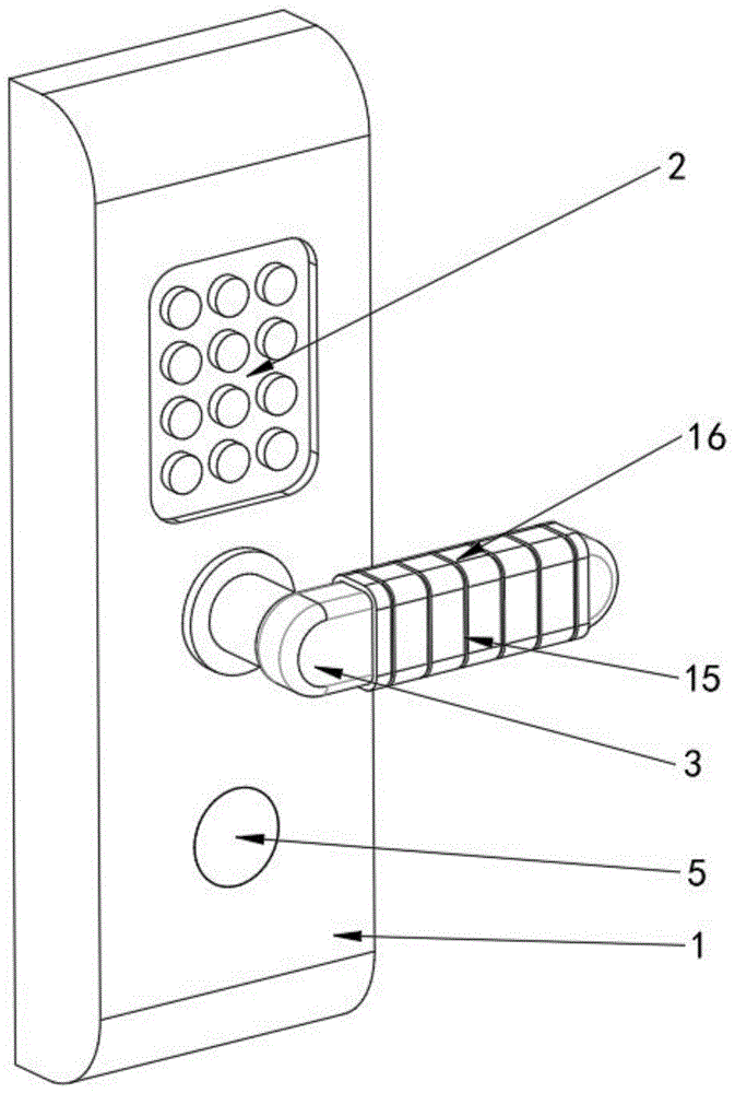 背景技術:電子門鎖是指使用了可編程存儲器和數據讀取裝置,其鑰匙是