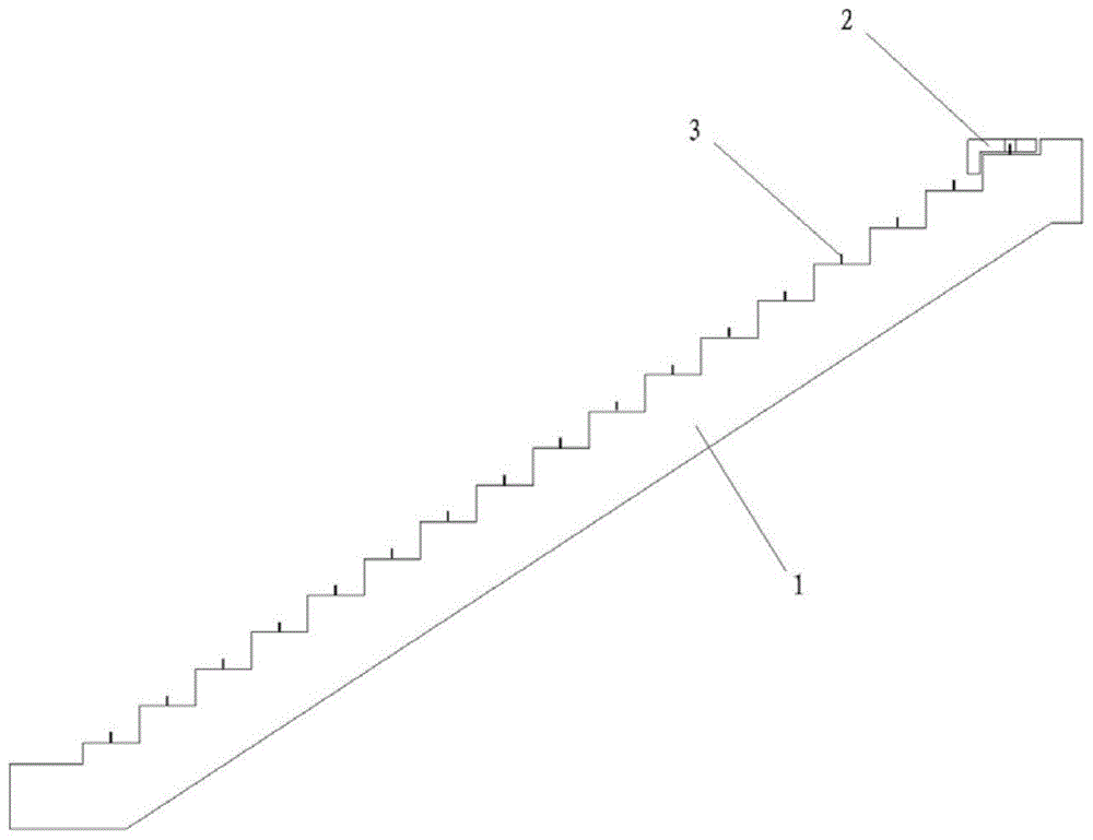 一种预制折板踏步安装节点及包含其的楼梯的制作方法